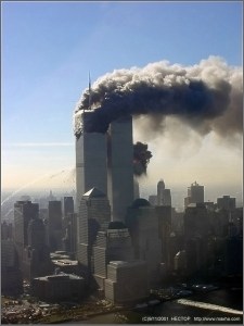 2nd plane ploughs into South Tower
