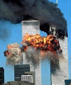 High octane fireball as jet crashes into South Tower