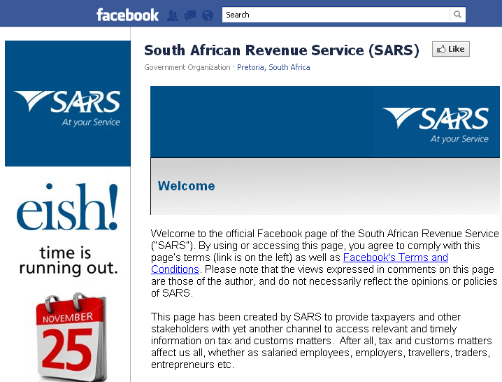 SARS Facebook Page