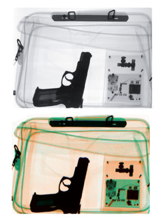 Flatscan 27 providing material discrimination and conventional scanning capability