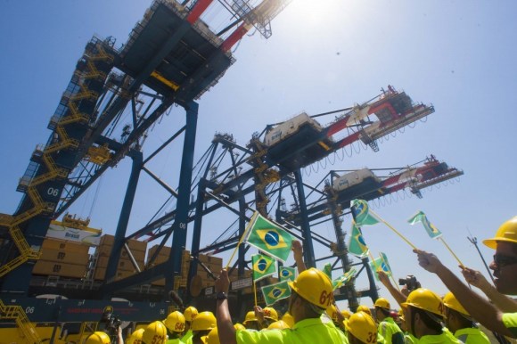 A gala ceremony was held last week to celebrate the official opening of BTP in Santos, Brazil, last week. (Image: APM Terminals)