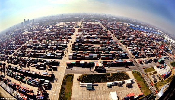 Port of Shanghai, China [Picture: DaliyMail.co.uk]